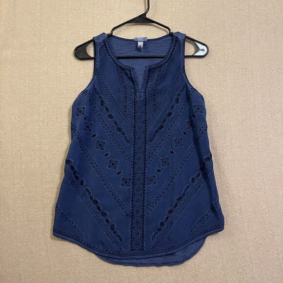 Knox Rose Top Women's Small Dark Blue Sleeveless - Picture 1 of 12